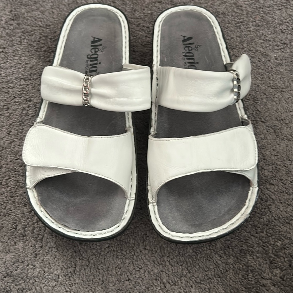 Alegria Karmen White Sandals size 39